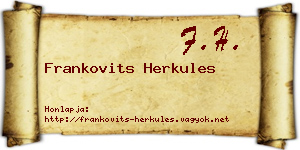 Frankovits Herkules névjegykártya